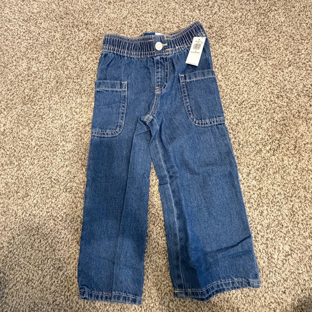 Old Navy Classic Blue Kids Jeans 3T Wide Leg